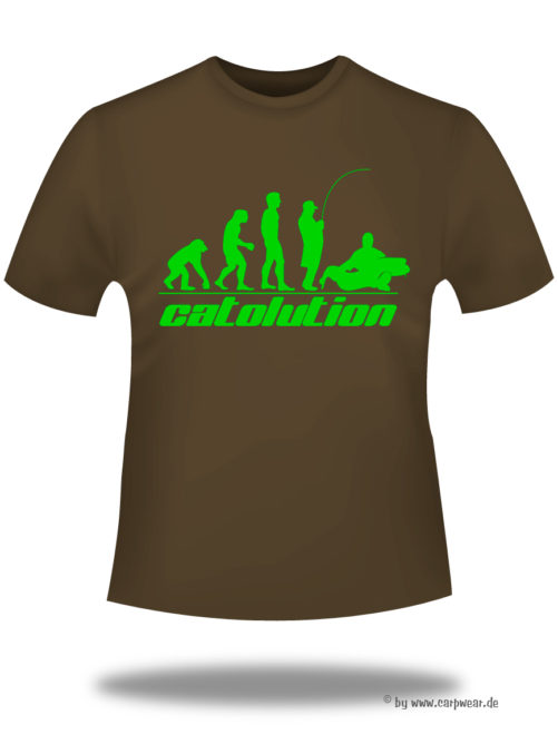 Catolution - T-Shirt-Catolution-braun-neongruen.jpg - not starred