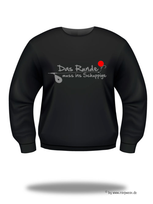 Das-Runde-muss-ins-Schuppige - DasRunde-Sweat-schwarz-grau.jpg - not starred
