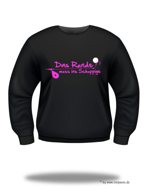 Das-Runde-muss-ins-Schuppige - DasRunde-Sweat-schwarz-pink.jpg - not starred