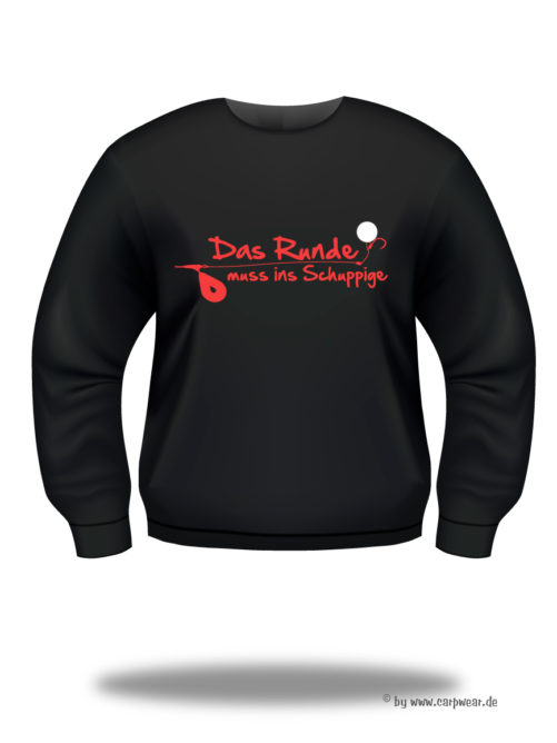 Das-Runde-muss-ins-Schuppige - DasRunde-Sweat-schwarz-rot.jpg - not starred