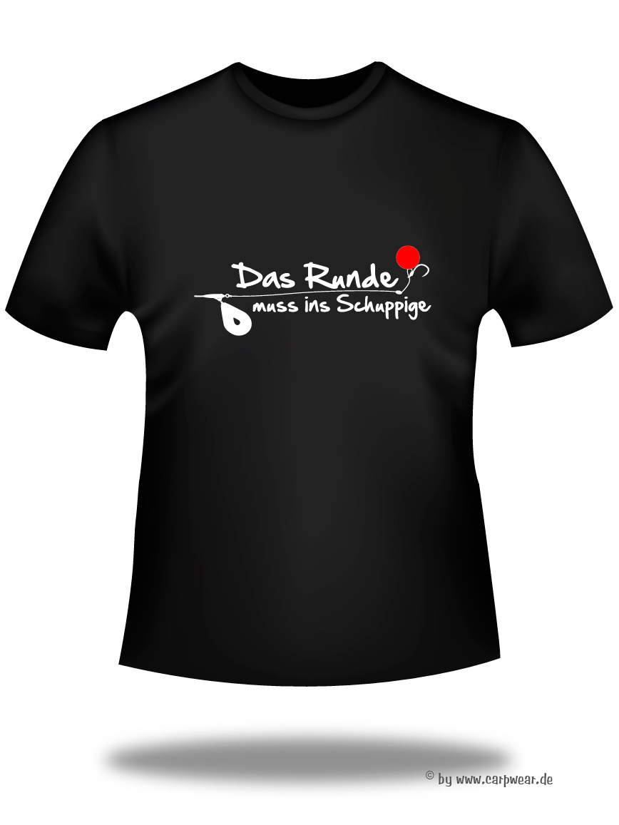 Das-Runde-muss-ins-Schuppige - DasRunde-T-Shirt-schwarz-weiss.jpg - not starred
