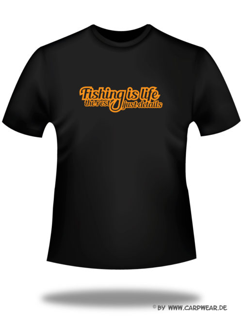 Fishing-is-Life - T-Shirt_Fishing_Schwarz_orange.jpg - not starred