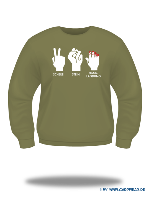 Handlandung - Sweat-Handlandung-Khaki-Motiv-Weiss.png - not starred
