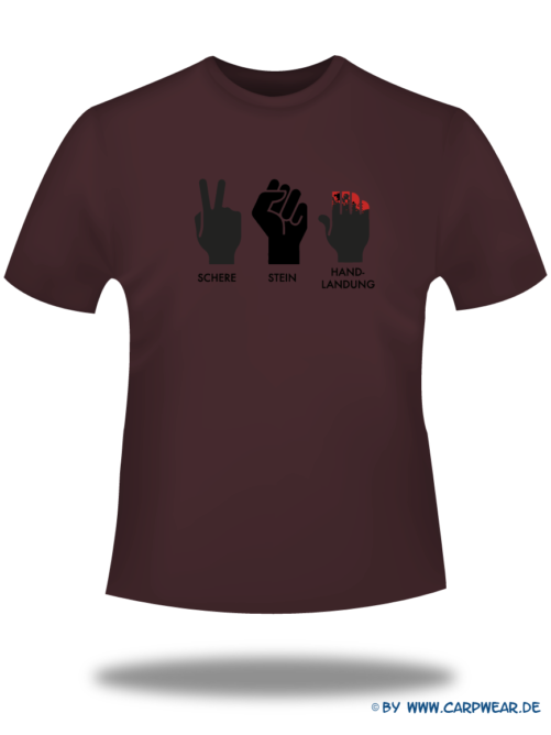 Handlandung - T-Shirt-Handlandung-Bordeaux-Motiv-Schwarz.png - not starred