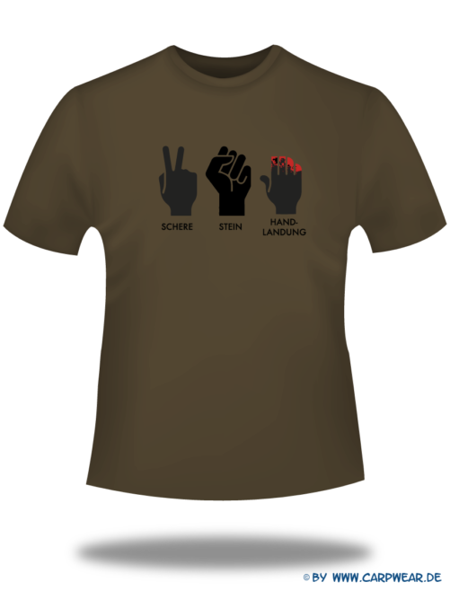 Handlandung - T-Shirt-Handlandung-Braun-Motiv-Schwarz.png - not starred