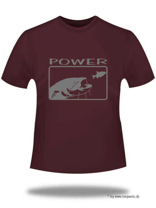 Power - Power-T-Shirt-bordeaux-grau.jpg - not starred