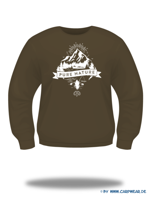 PureNature - Sweat-PureNature-Braun-Motiv-Weiss.png - not starred